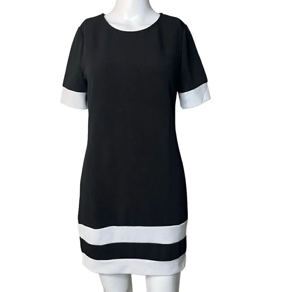 H&M Short Sleeve Mini Dress Black & White Size XS